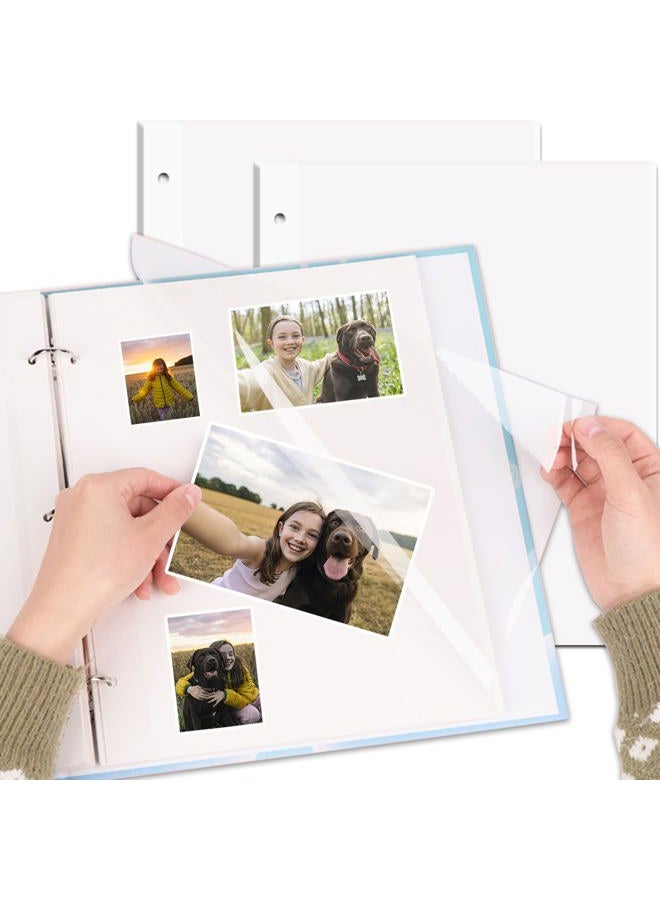 Dxmimer 11 x 9 Inch Photo Album Refill Pages, 140 Pages, 70 Sheets, Self-Adhesive, Compatible with Standard Three-Ring Binders - Image 1