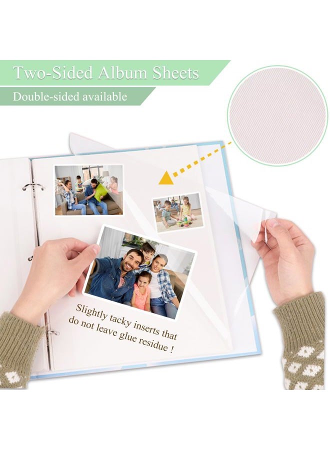 Dxmimer 11 x 9 Inch Photo Album Refill Pages, 140 Pages, 70 Sheets, Self-Adhesive, Compatible with Standard Three-Ring Binders - Image 5