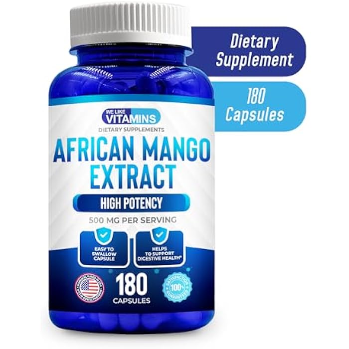 We Like Vitamins African Mango Extract 500mg - 5000mg Equivalent 10:1-180 Capsules - 6 Month Supply of African Mango Capsules – Supports Metabolism of Fat and Digestive Health - Image 5
