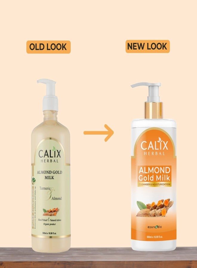كلاليكس هيربال غسول كاليكس العشبي العضوي والأيورفيدي بحليب اللوز الذهبي لتنظيف الوجه للرجال والنساء، مناسب لجميع أنواع البشرة (500 مل) - Image 5