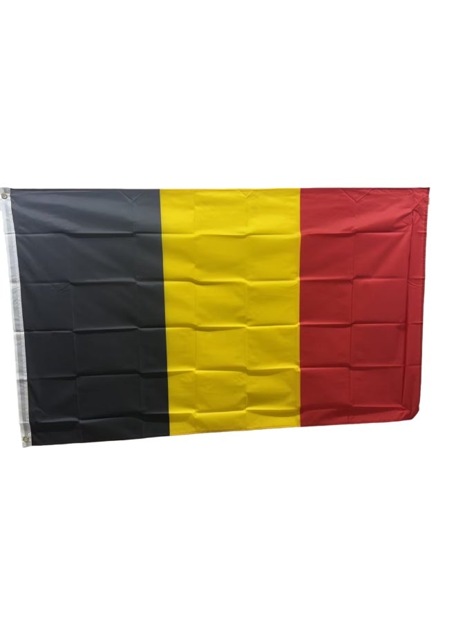عاصفة علم Stormflag للبلجيكا مقاس 90×150 سم (3×5 أقدام) من البوليستر بنسبة 100% مع حلقات من النحاس - Image 1
