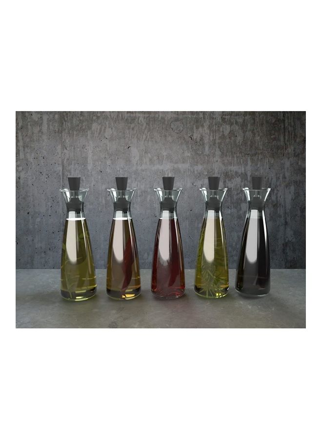 NIBEMINENT No Funnel Needed Olive Oil and Vinegar Dispenser Glass Cruet Bottle for Kitchen with Silicone Cap Clear 28 x 8cm  - Image 5