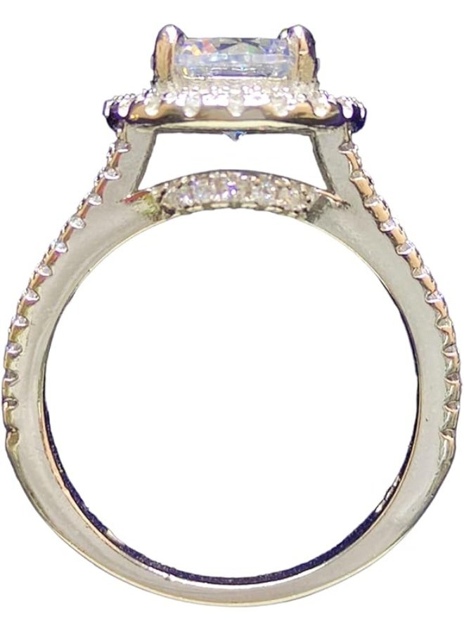 A women's Swiss silver ring, 925 sterling silver, plated with white gold. The model is known worldwide as "Queen's secret." The name refers to "Queen Victoria," the queen of rare and valuable collectibles. - Image 4