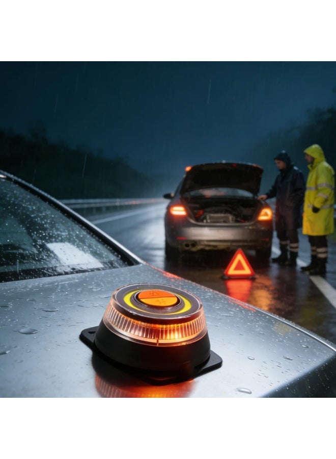 Magnetic Car Light | 3-level Double-Mode Auto Auxiliary Parts | Bright Strobe Light - for Service Work Motorcycle RV Snowplow Firefighter Boat Road Highway Fleet - Image 2