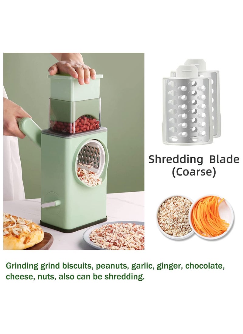 SYOSI - Rotary Cheese Grater for Vegetable Cheese Slicing Cutting, Mandoline Drum Slicer Manual Shredder Grater Round Cheese Slicer Rotary Drum Grater Round Mandoline Grater Rotary Slicer Shredder - Image 1