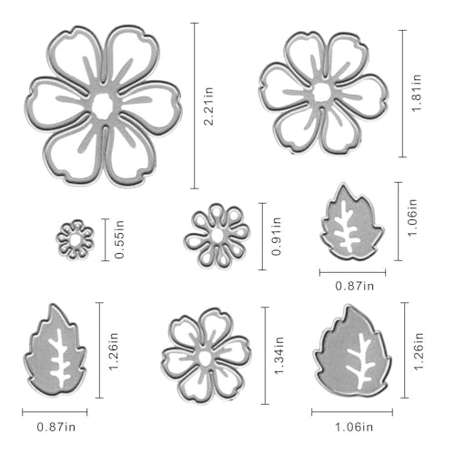 Hying Hollow Flowers Cutting Dies for Card Making, Floral Leaves Die Cuts Flower Embossing Template for Scrapbooking DIY Photo Albums Crafts - Image 2
