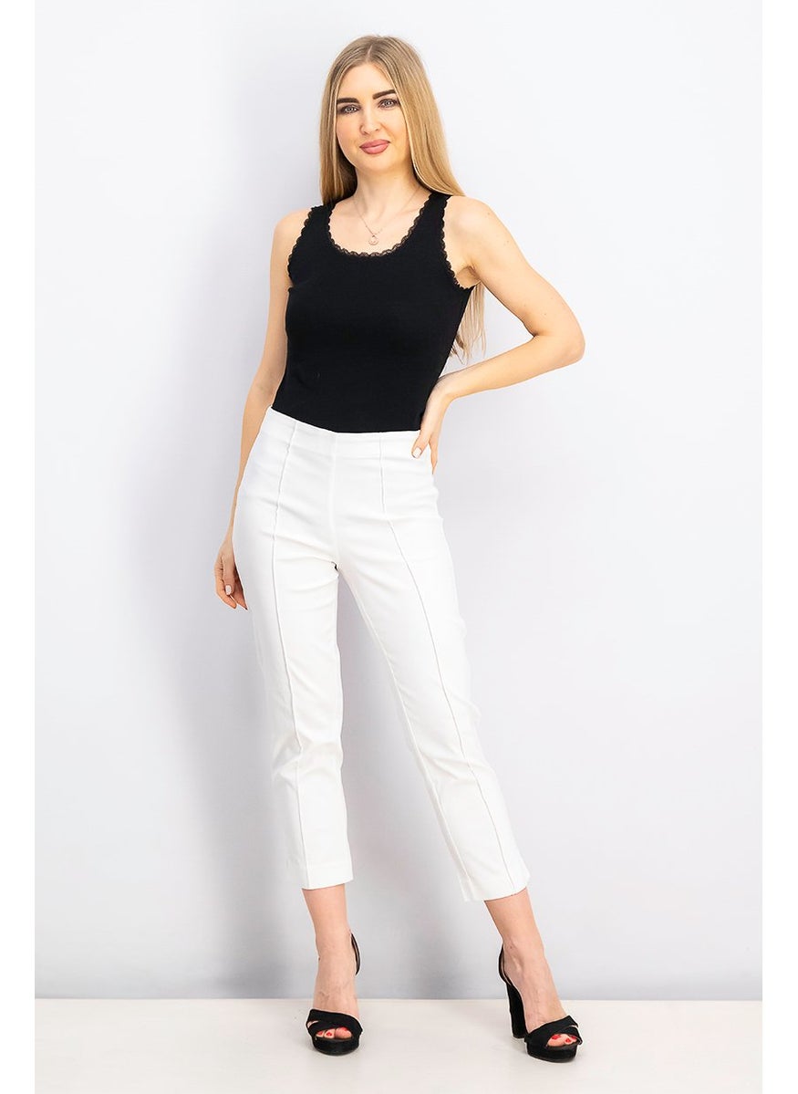 Tchibo Women Stretch Hose Pants, White  - Image 4