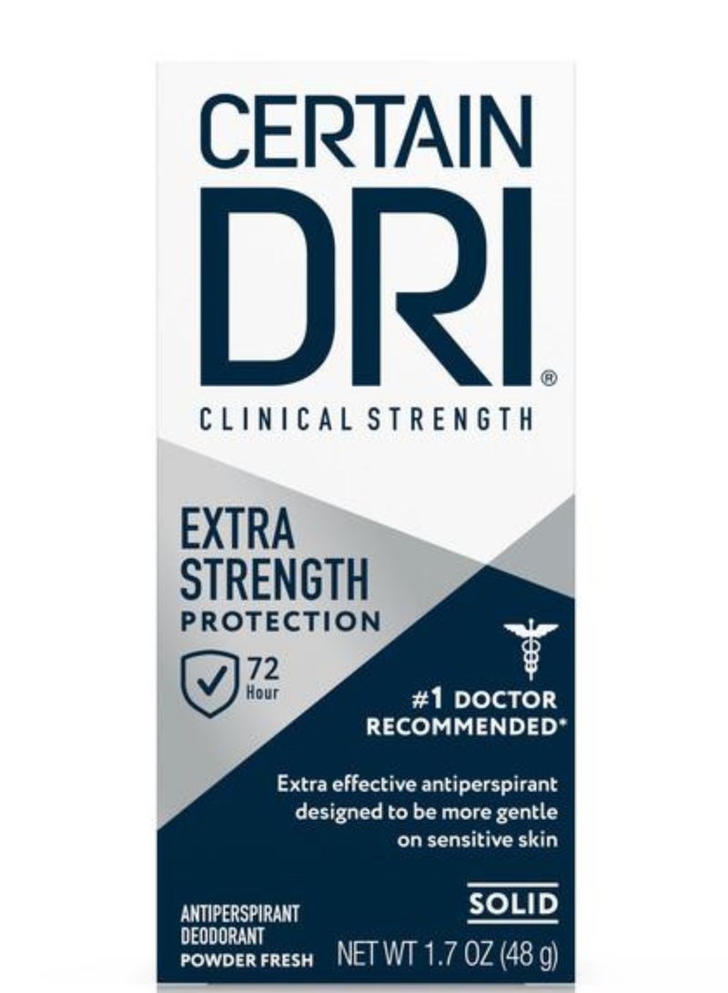 CERTAIN DRI Extra Strength Protection, Solid, Antiperspirant Deodorant, 1.7 oz  - Image 1