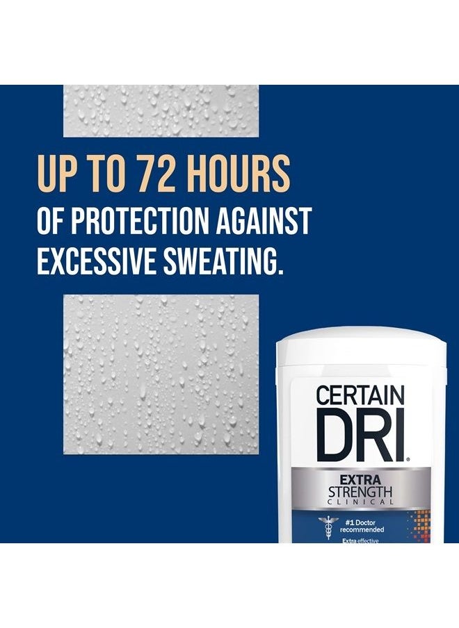 CERTAIN DRI Extra Strength Clinical Antiperspirant Solid Deodorant, Hyperhidrosis Treatment for Men & Women, Powder Fresh, 1.7oz, 1 Pack  - Image 4