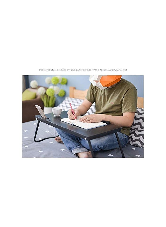 Green Tiger Folding Laptop Lap Desk - Work Table and Stand for Couch, Bed and Sofa Computer Use - Folding Legs, Adjustable Tilt - Use as Reading and Breakfast Tray (C-Black - A1) - Image 4