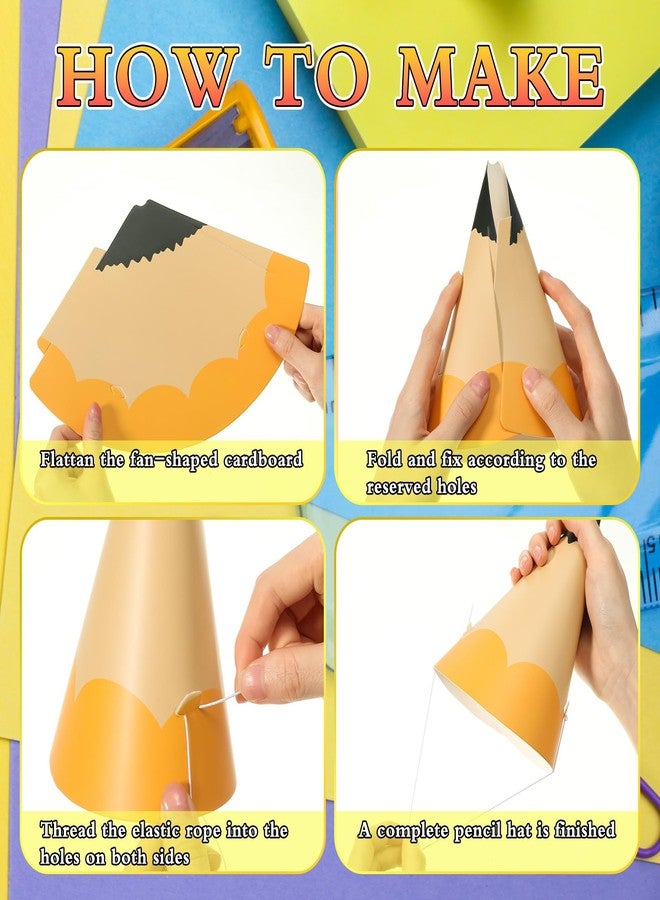 Marspark 24 Pcs Halloween Party Pencil Cone Hats Pencil Cone Dwarf Cap Photo Booth Props for Cosplay Birthday Halloween Costume Party Supplies Decor - Image 4