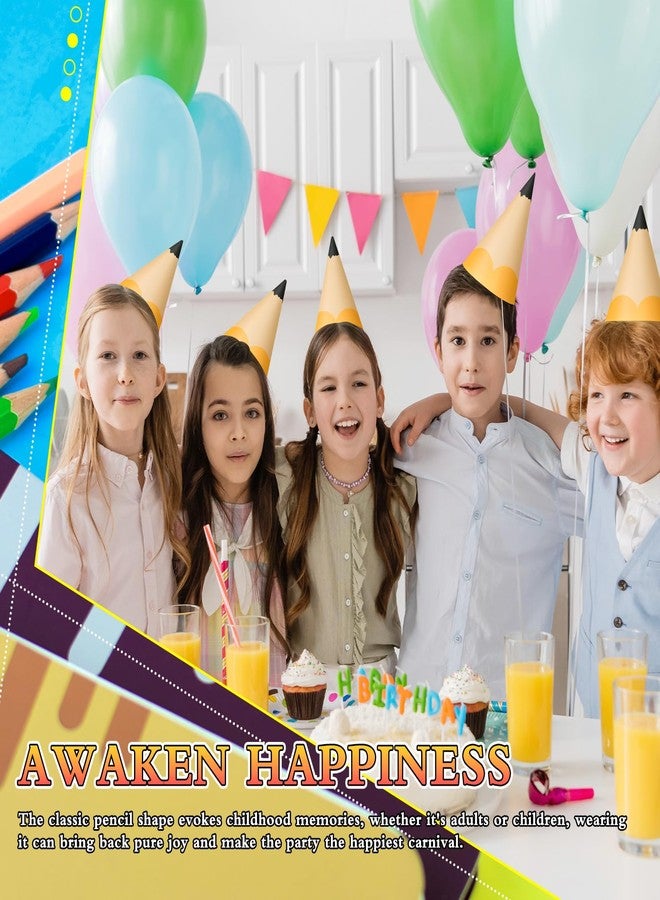 Marspark 24 Pcs Halloween Party Pencil Cone Hats Pencil Cone Dwarf Cap Photo Booth Props for Cosplay Birthday Halloween Costume Party Supplies Decor - Image 5