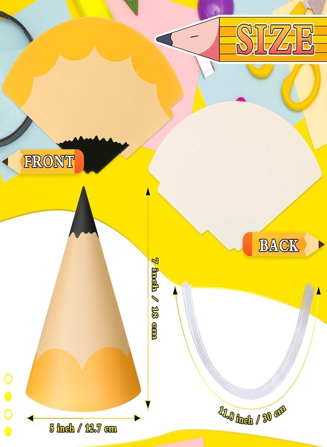 Marspark 24 Pcs Halloween Party Pencil Cone Hats Pencil Cone Dwarf Cap Photo Booth Props for Cosplay Birthday Halloween Costume Party Supplies Decor - Image 2