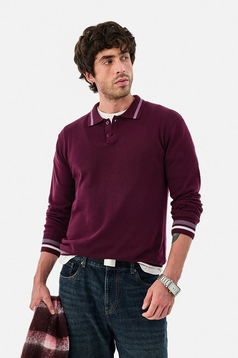 سنيتش تيشيرت بولو قطن % بقصة عادية