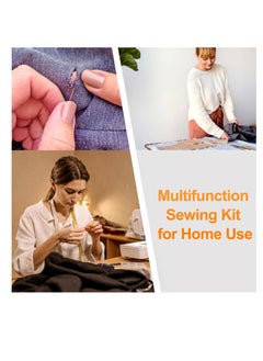 SUNSAR Sewing Kit, 2pcs Mini Sewing Kit for Travel Essentials Portable DIY Emergency Sewing Repair Supplies Heart Shaped Sewing Storage Case with Needles Buttons Wire Pins Thread Scissors  - Image 2