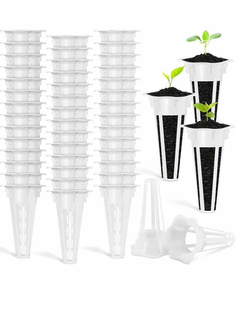SYOSI 50PCS Grow Baskets, Plant Growing ContainersReplacement Basket Pod for Sponges and Hydroponic System (White)  - Image 1
