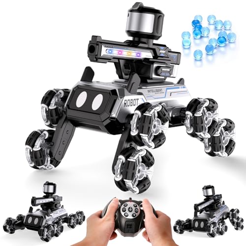 Godboat Robot Dog Smart Toys for Kids with Music LED Eyes 24GHZ RC Car 8Wheel Stunt 9 Lifelike Actions and WaterShooting Age 3 4 5 6 7 8 Year Old Boys Girls Christmas Birthday Gifts 2026 - Image 1