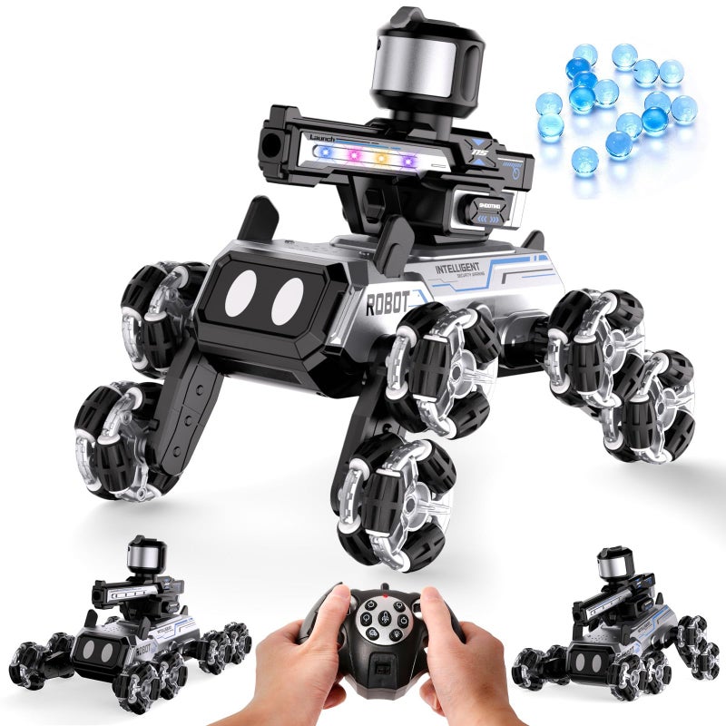 Godboat Robot Dog Smart Toys for Kids with Music LED Eyes 24GHZ RC Car 8Wheel Stunt 9 Lifelike Actions and WaterShooting Age 3 4 5 6 7 8 Year Old Boys Girls Christmas Birthday Gifts 2026 - Image 3