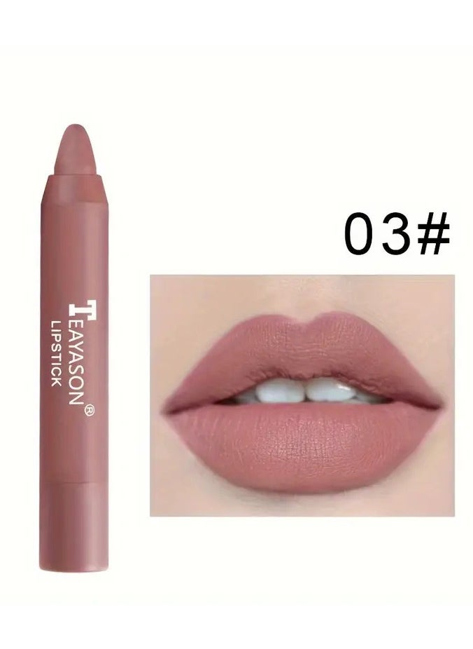 TEAYASON Matte Lipstick Color Rendering Moisturizing Lip Gloss Easy To Color Lip Glaze Rotating Lipstick Pen Valentine's Day Gifts  - Image 1
