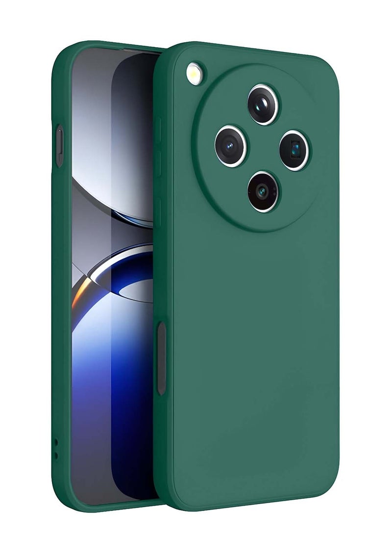 MUNTAQI Oppo Find X8 Pro 5G 2024 Premium Soft Liquid Silicone Case Cover – Slim, Shockproof, Anti-Scratch, Soft-Touch Finish, Full Access to Ports, Elegant Dark Green Color - Image 1