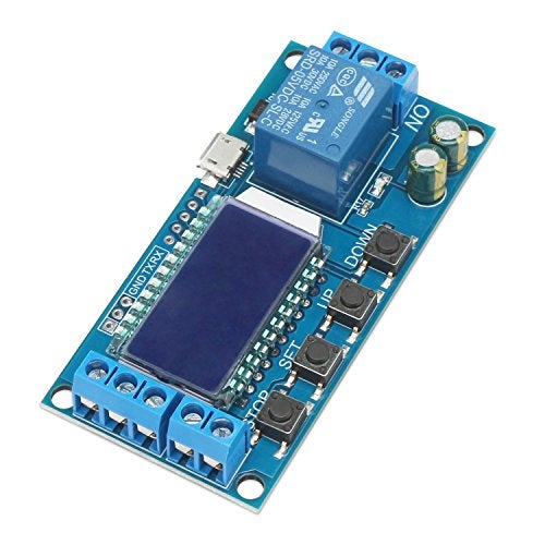 DROK Timer Relay - 5V/12V/24V Time Delay Relay Switch Delay-Off Cycle Timer 0.01s-9999mins with LCD Display Support Micro USB 5V Power Supply - Image 4