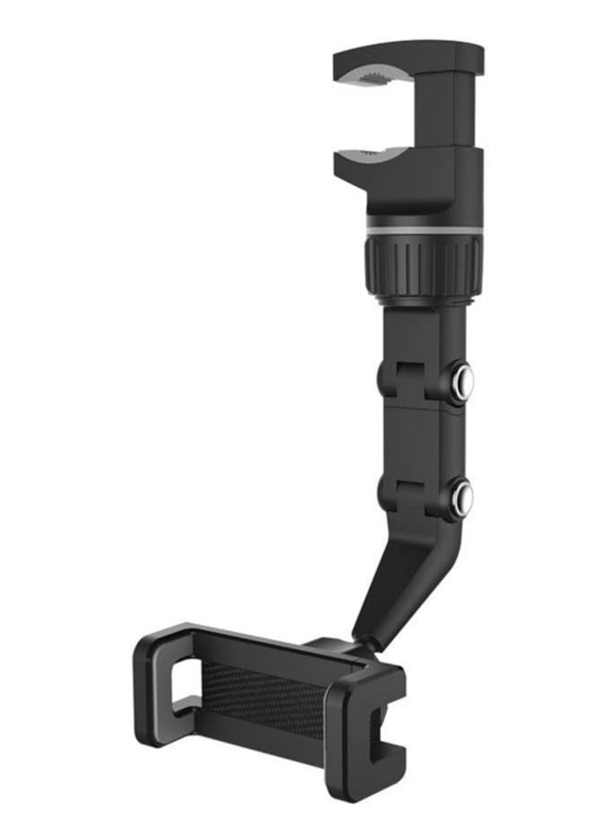 Yesido Car Phone Holder Multifunctional 360 Degree Rotatable Auto Rearview Mirror Mount Seat Hanging Clip Bracket Cell Phone Holder for 4.0-6.1 Inch Phone Gps Navigation Adjustable Support - Image 1