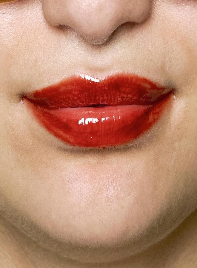 Ellis Faas Glazed Lips Lip Gloss High Pigment Ultra Shiny & Glossy Finish Deep Hydration Lip Stain Color Stick With Plant Seed Oils Non Sticky Perfect for Stained Effect (301 Blood Red) - Image 3