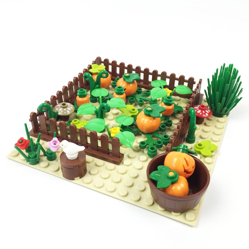 Moc Scene Sheep Chicken Coop Turtle Fish Pond Rabbit Chicken Farm Diy Assembled Small Particle Building Blocks Batch - Image 5