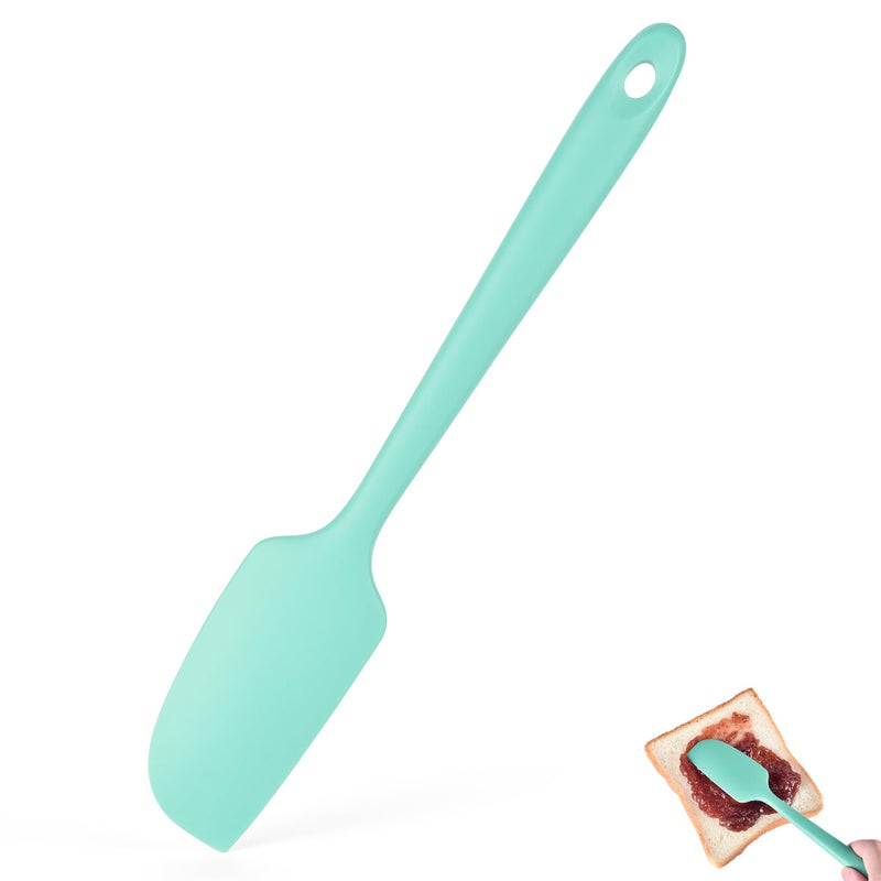 Doosu 600Â°F Heat Resistant Small Spatula, Doosu Mini Food-Grade Silicone Bowl Scraper Compact Flexible Kitchen Cooking Baking Tool for Scraping Jar Jams Nut Butters & Mixing Stirring Sauce (Aqua Sky) - Image 1