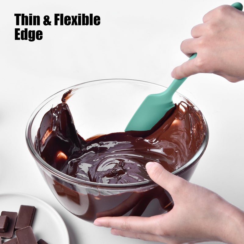 Doosu 600Â°F Heat Resistant Small Spatula, Doosu Mini Food-Grade Silicone Bowl Scraper Compact Flexible Kitchen Cooking Baking Tool for Scraping Jar Jams Nut Butters & Mixing Stirring Sauce (Aqua Sky) - Image 5