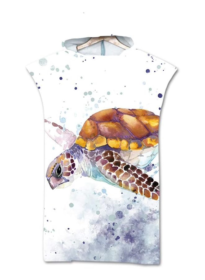 The Bros منشفة شاطئ بغطاء رأس رداء تغيير للبالغين كبيرة من الألياف الدقيقة بونشو مدمج مع غطاء رأس، نمط 5 - Image 1