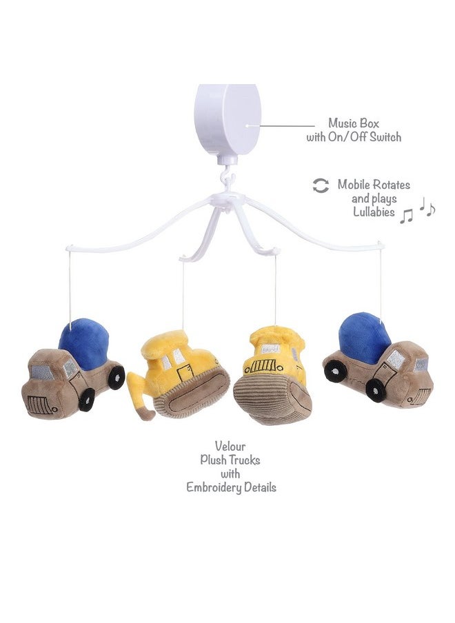 بيدتايم أوريجينالز - لعبة موسيقية متحركة لتهدئة الطفل من مجموعة Bedtime Originals Construction Zone - شاحنات - Image 1