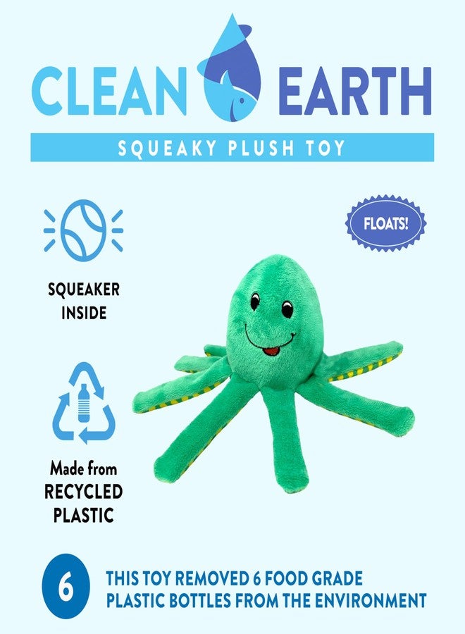 Spunky pup Clean Earth Plush Octopus | Made from 100% Recycled Water Bottles | Small,Brown,7258 - Image 3