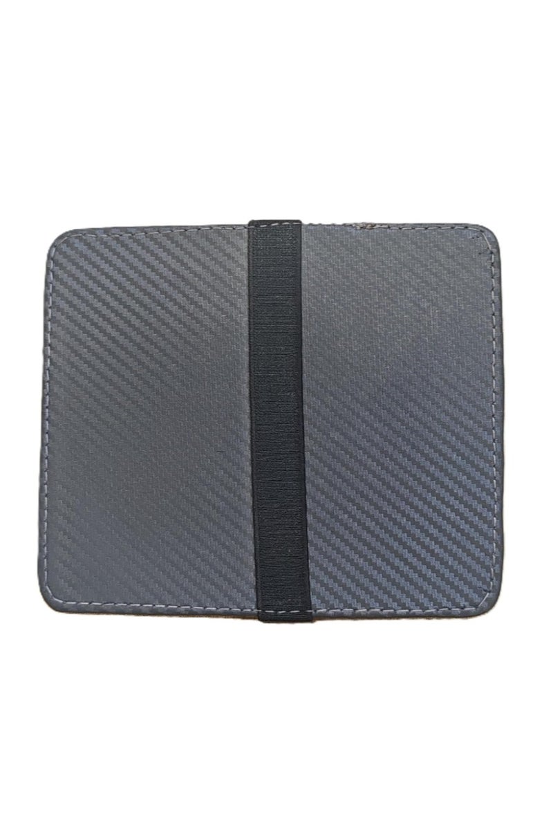 منظم واقي الشمس من الجلد للسيارة - مساحة تخزين واقي الشمس من الجلد الصناعي مع فتحات للبطاقات، وجيب شبكي، ومشبك مغناطيسي للنظارات الشمسية، وحامل أقلام - مناسب لجميع أنواع السيارات وسيارات الدفع الرباعي (ألياف الكربون الرمادية، صغير) - Image 4