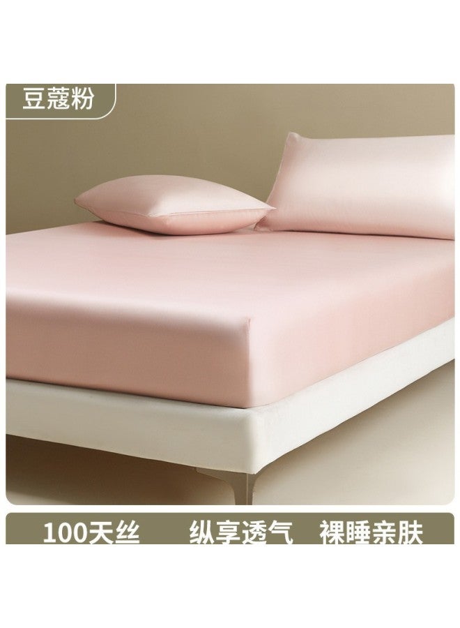 Tencel Mattress Cover Single-piece Summer Cool-feeling Ice Silk Mattress Protector All-inclusive Non-slip Mattress Bed Cover Single Set  New Style