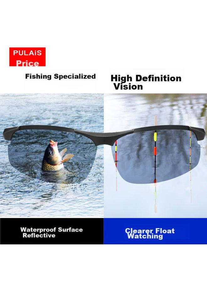 Pulais Sungl For Men, Polarized Sungl For Cycling And Fishing, Driving-specific Uv Protection, 8003 Black Frame With Gray Lenses - Image 4