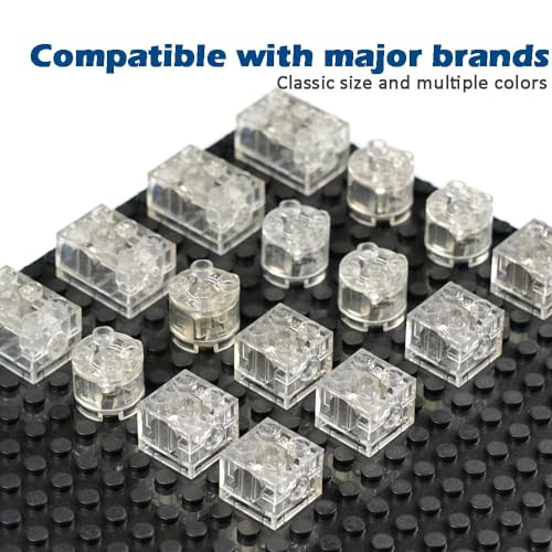 Pasacho Lights Bricks Accessories LED Light Up Kit Brick Sets 16pcs Classic Transparent 2x2 2x3 Building Blocks Toys Compatible with All Major Brands - Image 5
