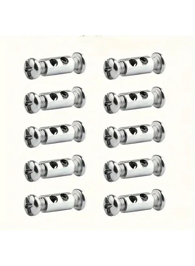 8pcs Stainless Steel Wire Rope Cable Clips Dual Hole Screw Hooks For Hanging - Image 3