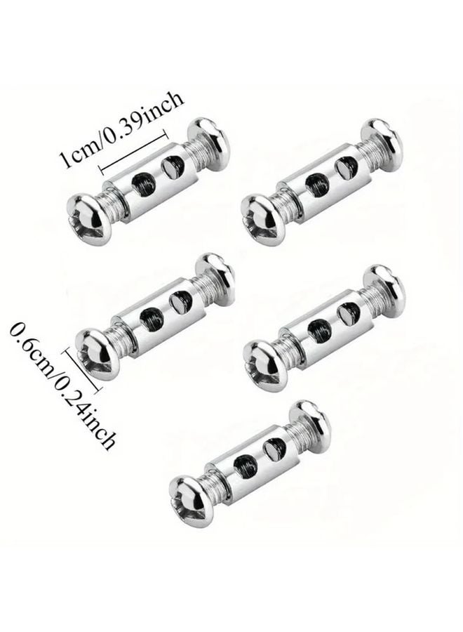 8pcs Stainless Steel Wire Rope Cable Clips Dual Hole Screw Hooks For Hanging - Image 4