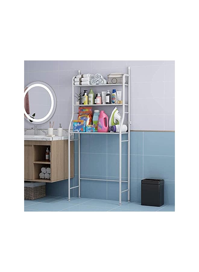 Raxoom 3 Shelf Bathroom Space Saver,Over The Toilet Rack,Bathroom Corner Stand Storage Organizer Accessories,The Washing Machine,Bathroom Tower Shelf， - Image 3