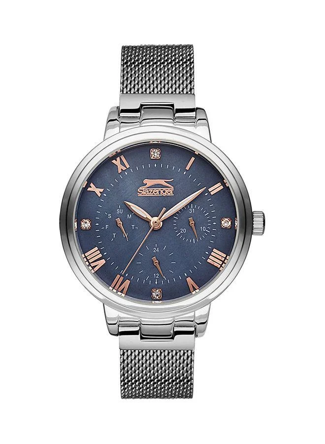 Slazenger Slazenger Women's Quartz Movement Watch, Multi Function Display and Mesh Strap - SL.9.6185.4.03, Silver