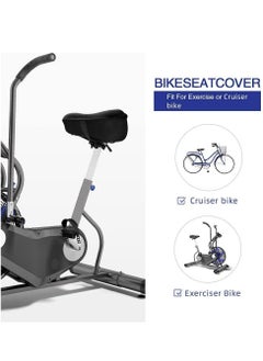 Womdee Comfortable Exercise Bike Seat Cover C6 Large Wide Foam & Gel Padded Bicycle Saddle  - Image 2