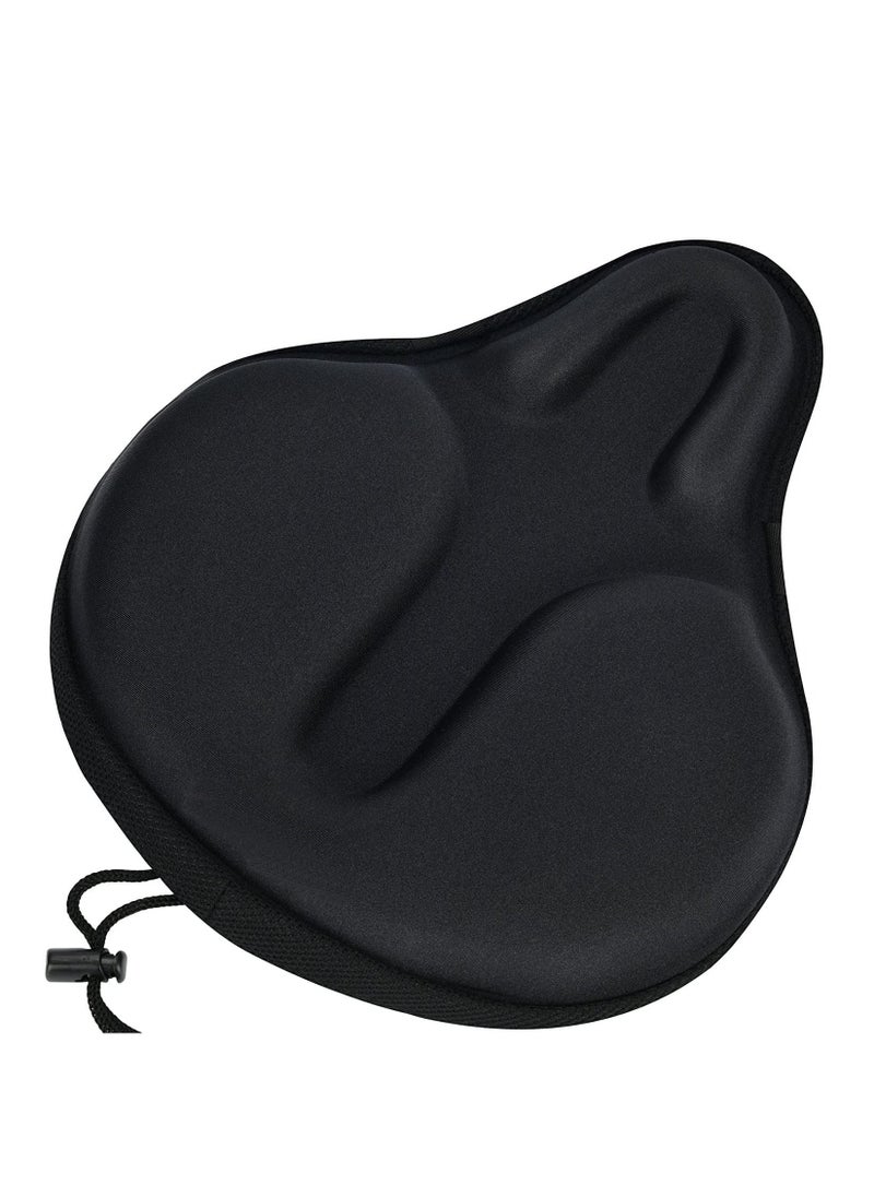 Womdee Comfortable Exercise Bike Seat Cover C6 Large Wide Foam & Gel Padded Bicycle Saddle  - Image 1