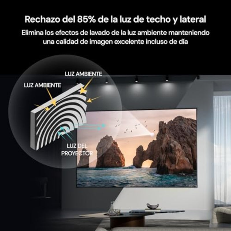 100 Fresnel Ambient Light Rejecting Screen, 1.8dB Gain, 85 Ambient Light Resistance, The de-Speckle Design, 16:9 Fixed Frame for Long Throw Projector - Image 5