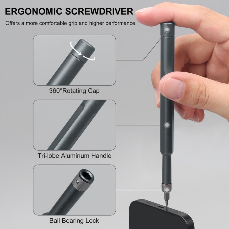 Sharden Precision Screwdriver Set 49 in 1 SHARDEN Small Screwdriver Set Magnetic Repair Tool Kit for Laptop, iPhone, Cell Phone, PC, MacBook, Tablet, Computer, PS5, PS4, Electronic, Glasses, Watch - Image 3