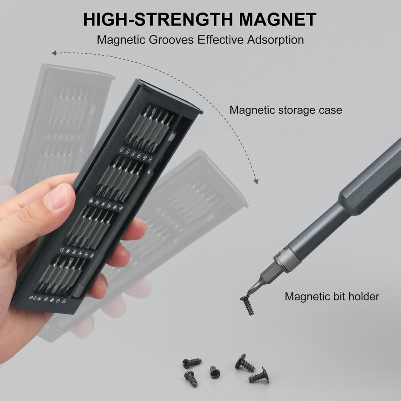 Sharden Precision Screwdriver Set 49 in 1 SHARDEN Small Screwdriver Set Magnetic Repair Tool Kit for Laptop, iPhone, Cell Phone, PC, MacBook, Tablet, Computer, PS5, PS4, Electronic, Glasses, Watch - Image 4