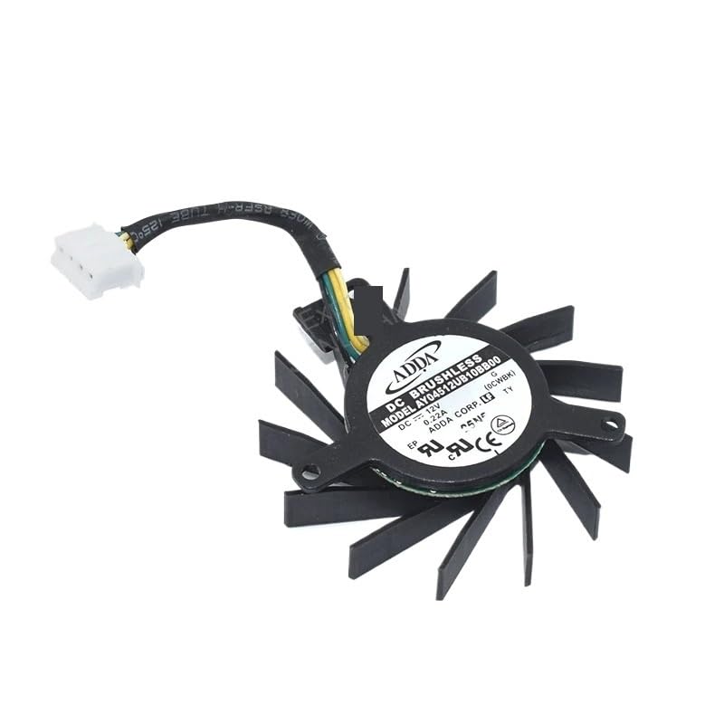Laptop Parts for AY04512UB10BB00 12V 0.22A Hole Distance 3.4-3.4-2.6 Diameter 4.4cm Four-Wire Card Fan - Image 1
