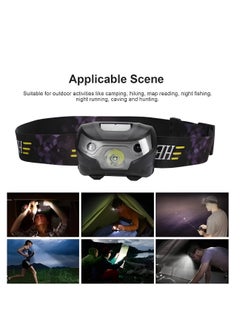 Vergali LED Head Torch Head lamp, Motion Sensor Control, 120 Lumen Bright 15 Hours Runtime 1200mAh Battery USB Rechargeable Waterproof Headlight Flashlight, Camping Hiking Fishing Work  - Image 2