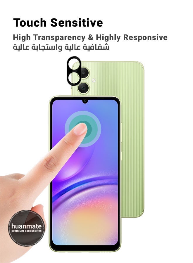 huanmate 2 in 1 Samsung Galaxy A05 Screen & Camera Protector - High Transparency Full Coverage Shield for Scratch & Impact Protection - Screen & Camera Protector for Samsung Galaxy A05 - Image 5