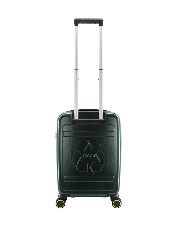 NATIONAL GEOGRAPHIC - National Geographic RPET Balance Carry-On Small Cabin Hardshell Business Suitcase, Durable Lightweight  TSA Combination Lock Travel Luggage, 4 Quite Spinner Wheel Trolley Bag (20 Inch) Green. - Image 1